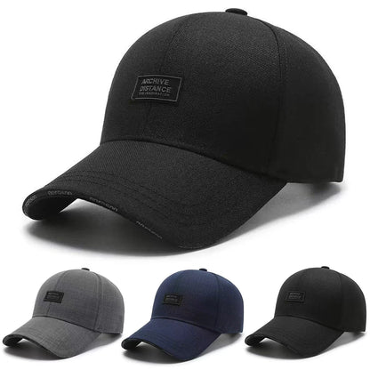 Czapki baseballowe z haftem ARCHIVE DISTANCE, unisex, wiosna/jesień, na świeżym powietrzu, regulowane, czapki codzienne, czapki chroniące przed słońcem, czapki sportowe