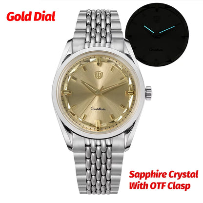 Watchdives WD1954 Classic Black Quartz Watch 36Mm Sandstone Dial VH31 Watch Luminous Waterproof Brushing 316L Steel Luxury Watch