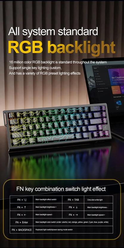 ATTACK SHARK X68HE Esports magnetic axis keyboard 8KHz return rate,total area 0.01mm,and 0.125ms rate class Ultra-low latency
