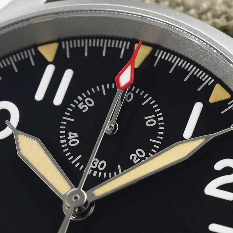 Reloj cronógrafo de cuarzo Militado VK61 VK67, 39 mm, caja de acero inoxidable 316L, 3 esferas, resistente al agua 100M, reloj militar multifunción