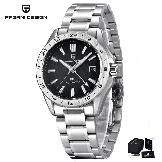 PAGANI DESIGN New GMT Men's Mechanical Watches 100M Waterproof Clock Sapphire Glass Automatic Men Watch PD-1792 Relogio Masculino