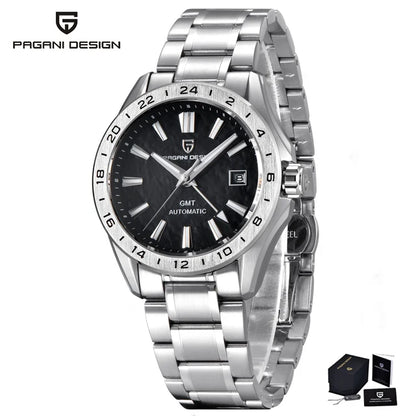 PAGANI DESIGN New GMT Men's Mechanical Watches 100M Waterproof Clock Sapphire Glass Automatic Men Watch PD-1792 Relogio Masculino