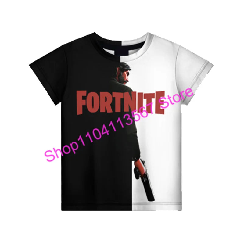 Christmas 3D T-shirt Zero Triggerfish F-Fortnited T Shirt Competitive Game Streetwear Kids Boys and Girls Harajuku Teen Tees