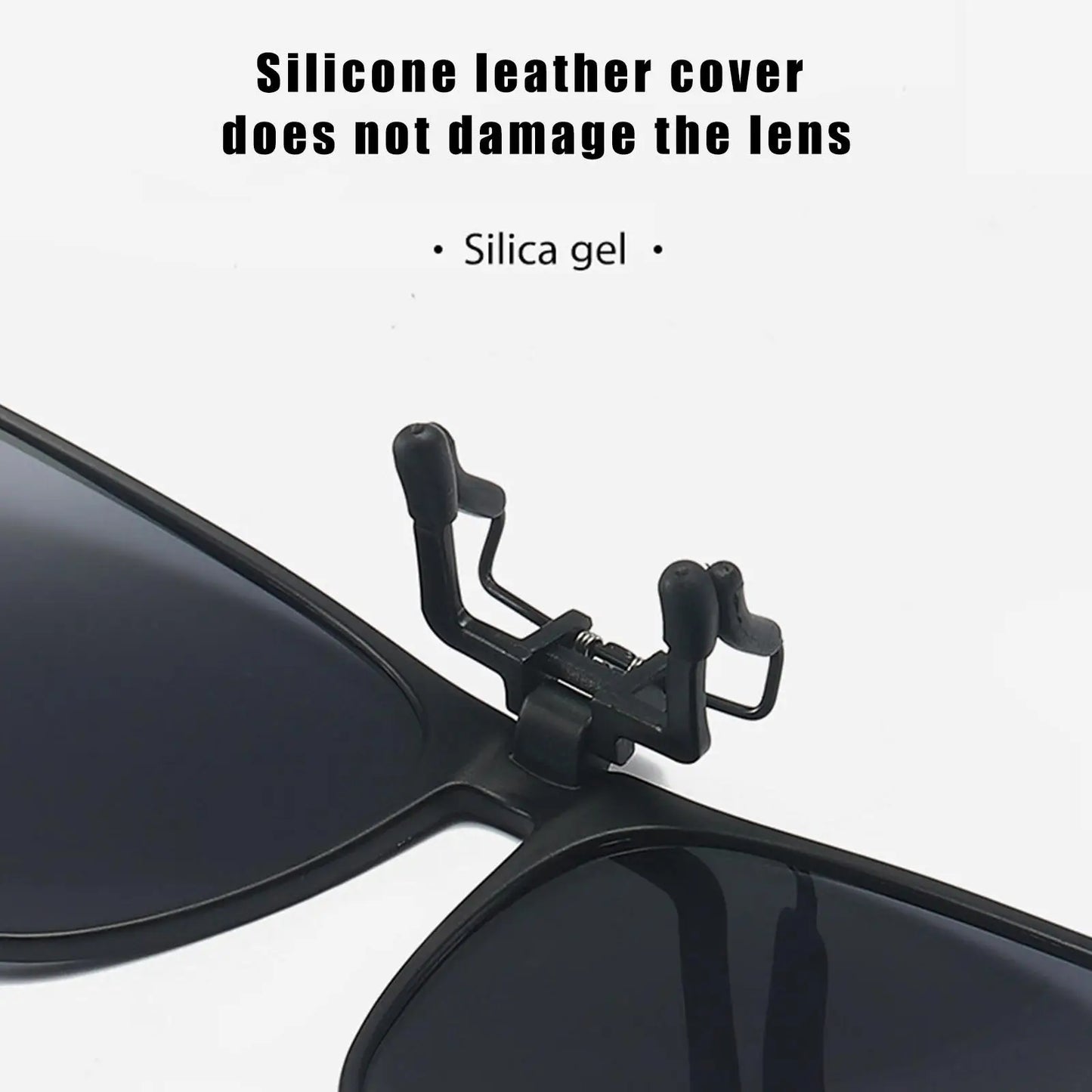 New Polarized Flip-up Sunglasses Clips For Myopia Glasses Retro Big Size Square TAC Material Glasses Clip-on Sunglass Clip
