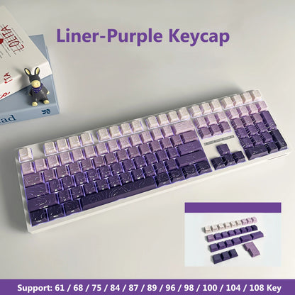 Topographic 4.0 Side Printed Keycaps ISO Enter Cherry Profile Double Shot PBT Keycaps For MX Switch Gamer Keyboard