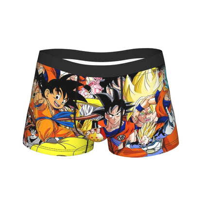 Men Dragon Ball Z Goku Vegeta DBZ Underwear  Funny Boxer Briefs Shorts Panties Homme Soft Underpants Plus Size
