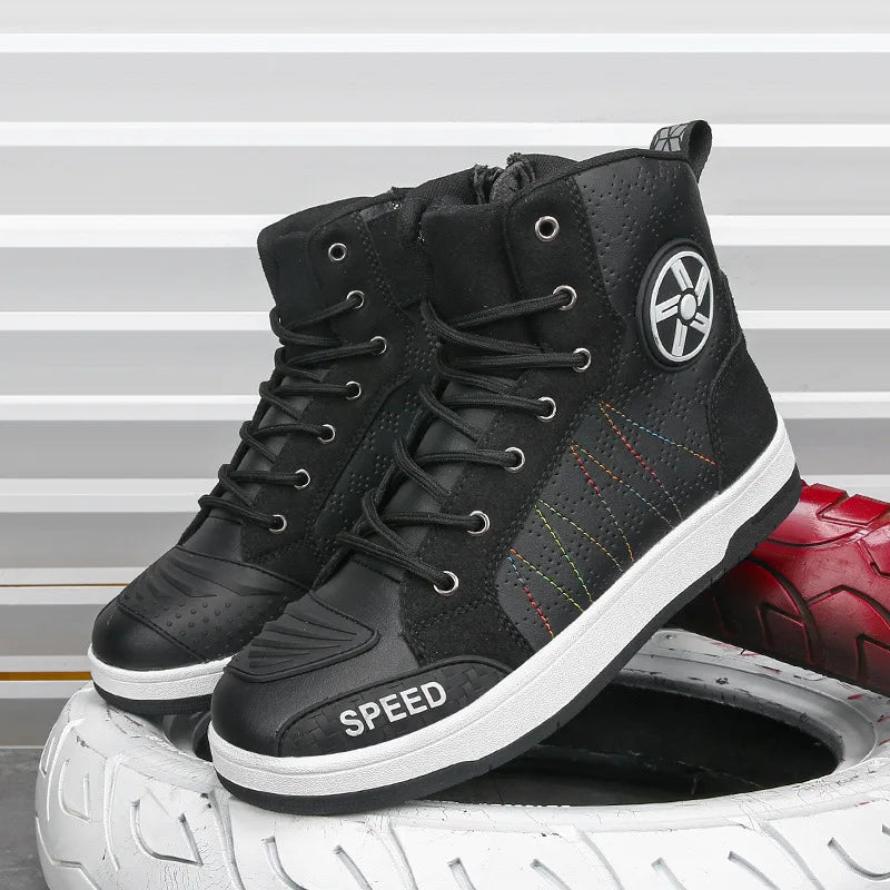 New men's and women's four-season universal safety protection motorcycle riding boots anti-slip and anti-fall motorcycle shoes