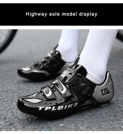 New Men’s and Women’s Bicycle Shoes Outdoor Cycling Shoes with Three Functional Soles Professional Training Shoes
