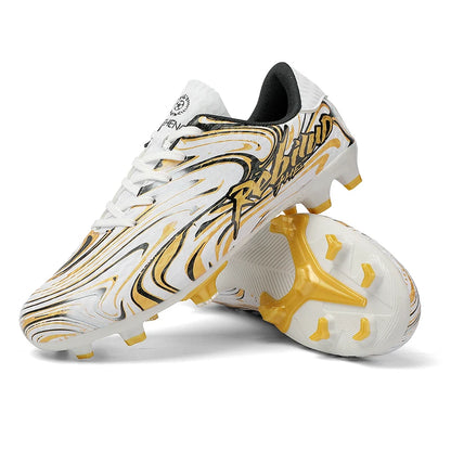 Chaussures de football pour hommes, modèle bas, avec crampons longs FG/TF, chaussures de football pour jeunes, ultra-légères, antidérapantes, pour entraînement sur gazon naturel, chaussures de sport.