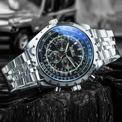 JARAGAR 212 Mechanische Automatikuhr für Herren, Business-Mode, Luxus, Wochenkalender, Herrenuhr, Premium-Geschenk, Reloj Hombre