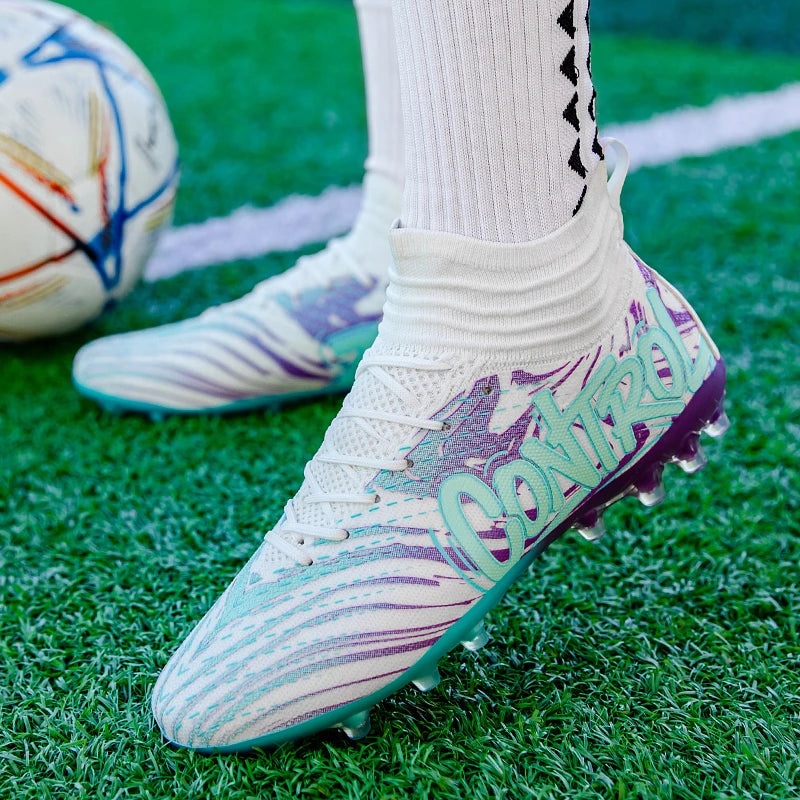 Miesten ja naisten jalkapallokengät ulkokäyttöön, pitävät nappulakengät jalkapallokentälle, ultrakevyet futsal-lenkkarit, TF/FG-piikkipohjaiset jalkapallokengät