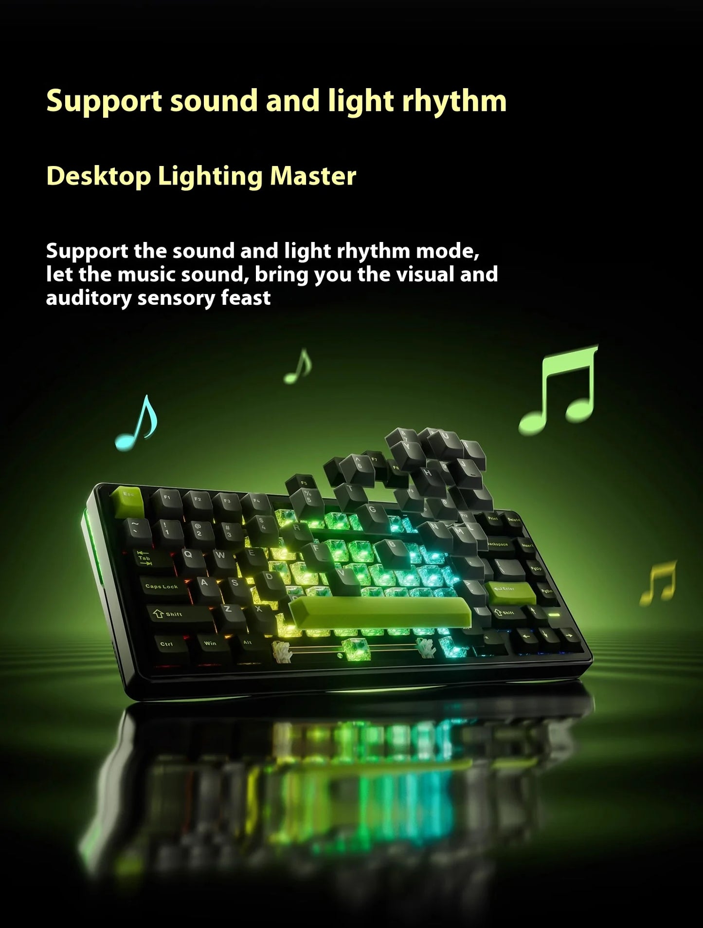 Vgn Neon 75 Mechanical Keyboard Tri Mode E-Sports Magnetic Switch Game Keyboard 75% Hot Swap 8000mah For Pc Accessory Customized