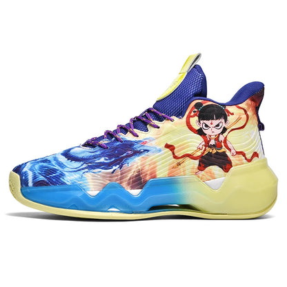 Chaussures de sport unisexes, chaussures d'entraînement de basket-ball respirantes en maille tendance, bottes de compétition légères à rebond pour hommes