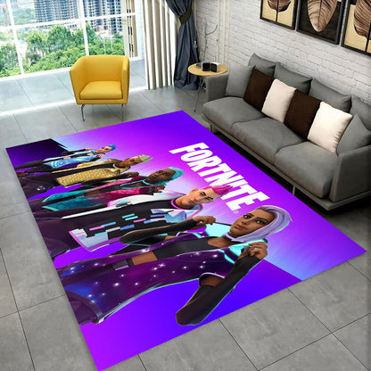 Tapete F-Fortnites Cartoon Game para sala de jogos, quarto, sala de estar, sofá e decoração de entrada de casa, tapete de área antiderrapante para o chão, oferta