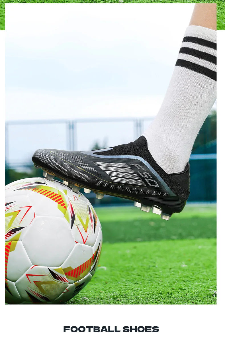 New Men's Football Boots Comfortable Soccer Shoes Match Training Boys Non-Slip Long Spikes Breathable Adult Cleats Outdoor Sport