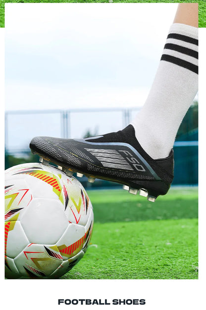 New Men's Football Boots Comfortable Soccer Shoes Match Training Boys Non-Slip Long Spikes Breathable Adult Cleats Outdoor Sport