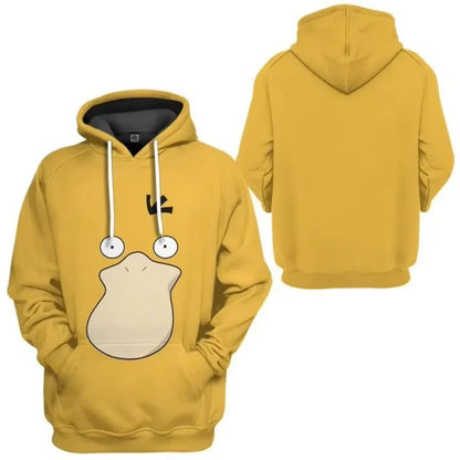 New Pokémon Pikachu Children Printed Top cosplay Hooded Fashion Trendy Casual Long-sleeved Pullover Sweatshirt Birthday Gift