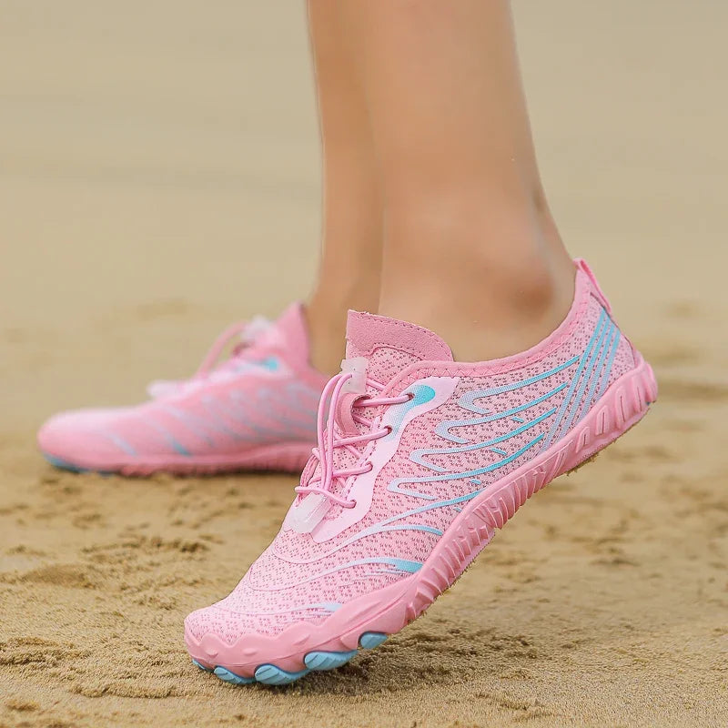 Quick Dry Aqua Shoes for Men Women Breathable Non-slip Water Sneakers Barefoot Soft Sole Wading Footwear for Swimming Beach