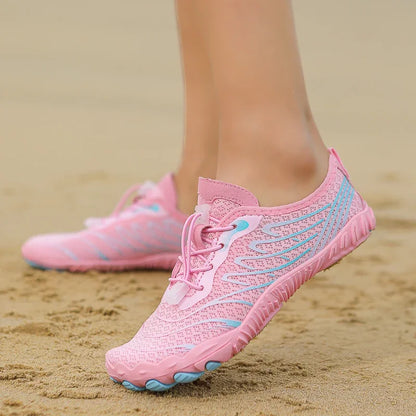 Quick Dry Aqua Shoes for Men Women Breathable Non-slip Water Sneakers Barefoot Soft Sole Wading Footwear for Swimming Beach