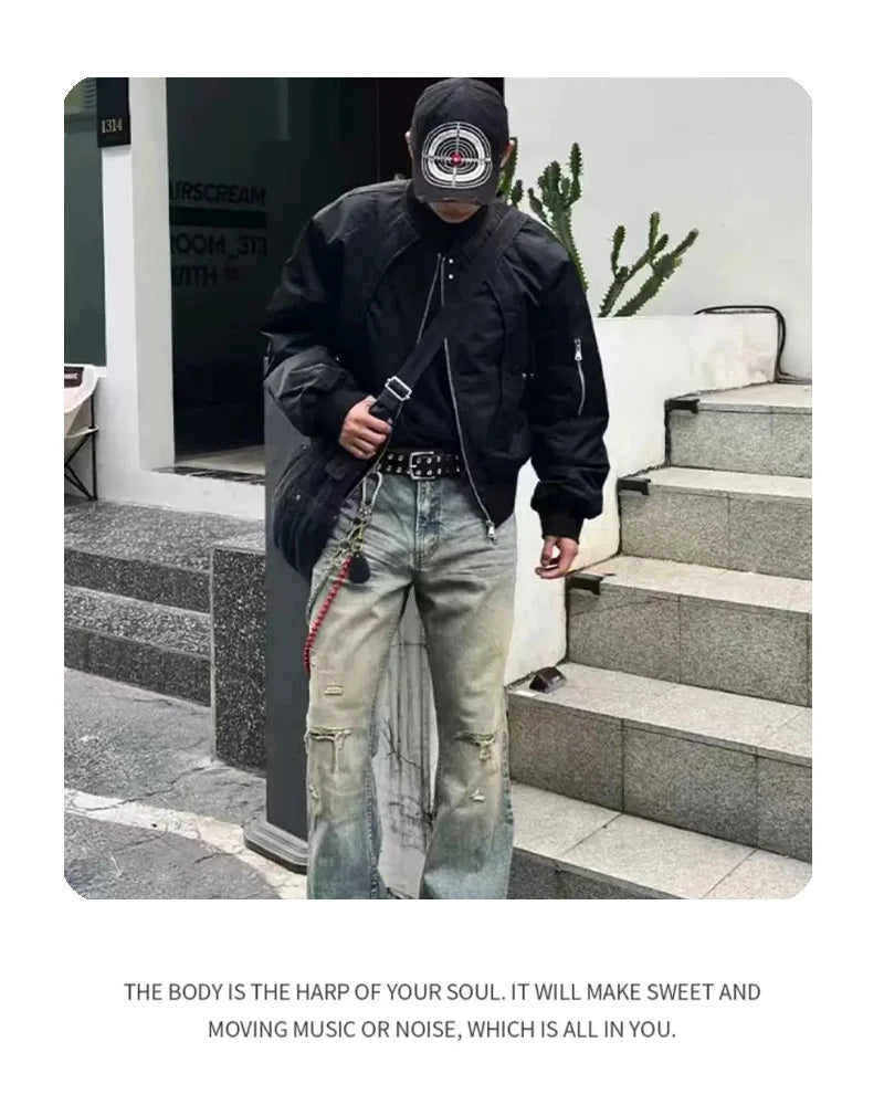 Unisex-baseballkasketter i brudt stil med broderet bull's-eye-kors, solskærm, personlige og alsidige kasketter med skygge, street fashion, hiphop