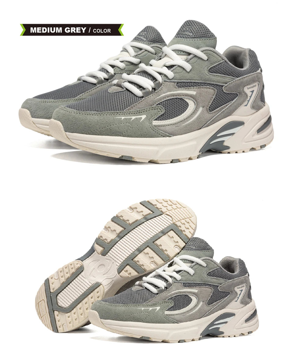 Baasploa New Running Shoes Men Outdoor Fashion Lightweight Mesh Sports Shoes Male Casual Breathable Non-Slip Walking Shoes