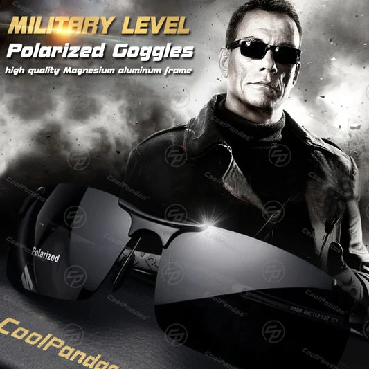 Classic Aluminum Magnesium Frame Sunglasses Polarized Men Military Goggles Anti-Glare Driving Glasses UV400 Oculos masculino