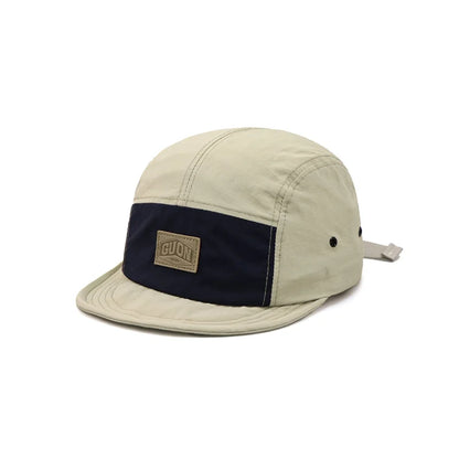 Zomerse, dunne, ademende en sneldrogende baseballpet voor mannen en vrouwen, voor outdooravonturen en bescherming tegen de zon, met korte klep en 5 flappen, geschikt voor wandeltochten