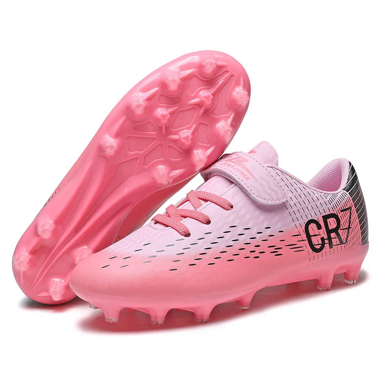 Nouvelles chaussures de football pour enfants, chaussures de sport d'extérieur, chaussures de football pour garçons et filles, chaussures de football à boucles, chaussures de futsal, pointures 28-39