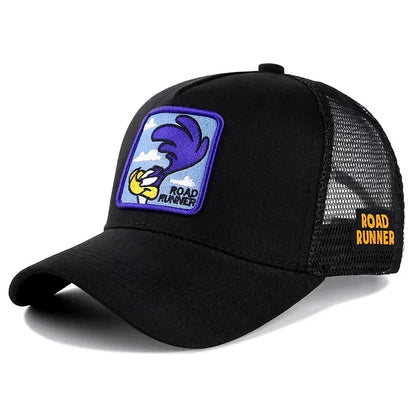 Hot Sale Unisex Anime Cartoon Cap High Quality Embroidered Patch Draw Baseball Cap Male Female Trucker Hat Mesh Hats Sun Hat
