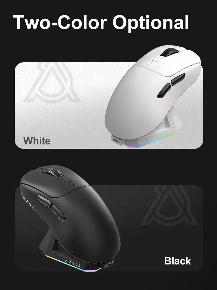 AJAZZ AJ179 PRO Wireless Gaming Mouse PAW3395, 26000 DPI Lightweight RGB Gaming Mouse with Charging Dock, Tri-Mode Ergonomic Mouse for PC & Laptop