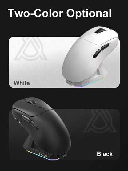 AJAZZ AJ179 PRO Wireless Gaming Mouse PAW3395, 26000 DPI Lightweight RGB Gaming Mouse with Charging Dock, Tri-Mode Ergonomic Mouse for PC & Laptop