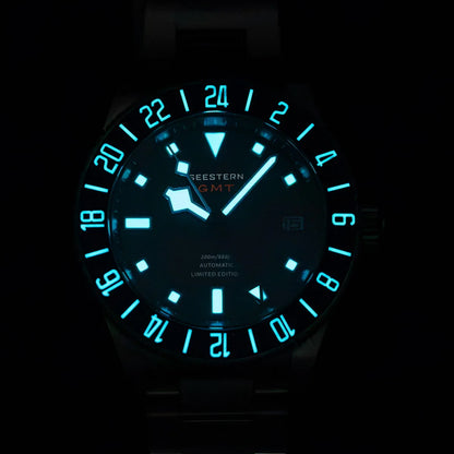 SEESTERN Diver Man Watch Titanium Automatic GMT Mechanical Wristwatch NH34 Movement Sapphire Crystal 20ATM Waterproof Lume S462