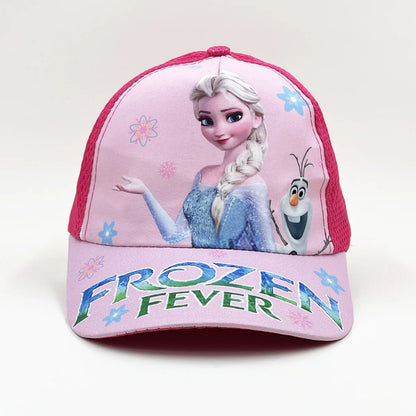 Disney-prinsesse Elsa, Anna og Sofia fra Frost – anime-figur – baseballkasket – Terylene-kasket med skygge – tegneseriepige – børnehovedbeklædning – gaver