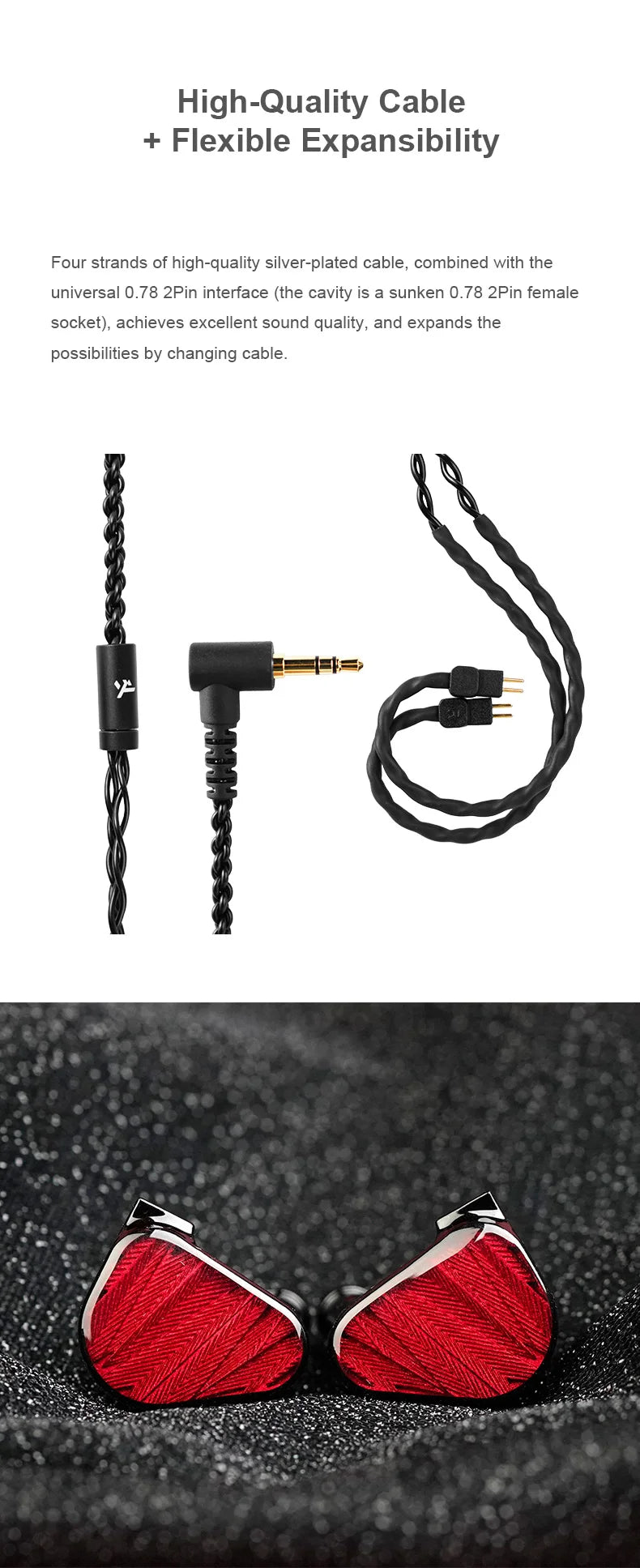 TRUTHEAR x Crinacle ZERO:RED kabelgebundene audiophile In-Ear-Kopfhörer mit dualem dynamischem Treiber, 0.78 2Pin HiFi-Kopfhörer