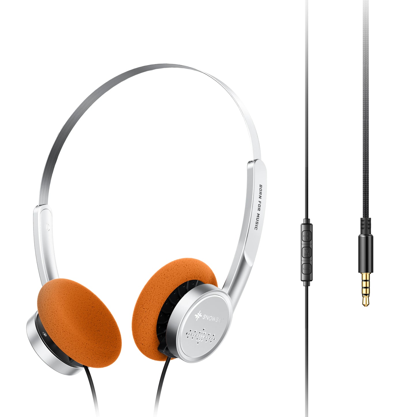 Snowsky/FiiO Wind 3.5mm ON-Ear Headphones for Recording Gaming with Microphone, 40mm Diaphragms driver, HiFi Sound