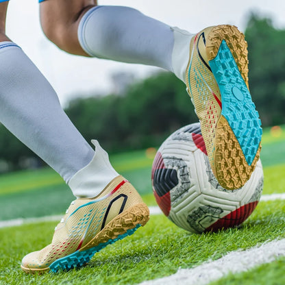 Men’s Outdoor Football Boots Professional Training Soccer Shoes Soccer Cleats Turf Futsal Match Grass Unisex Non-Slip Breathable