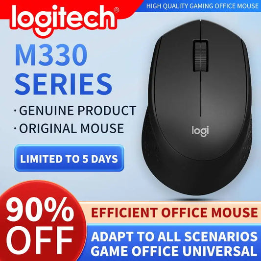 Ratón de oficina profesional Logitech M330, compacto, silencioso, fácil de transportar, cómodo al tacto y diseñado específicamente1
