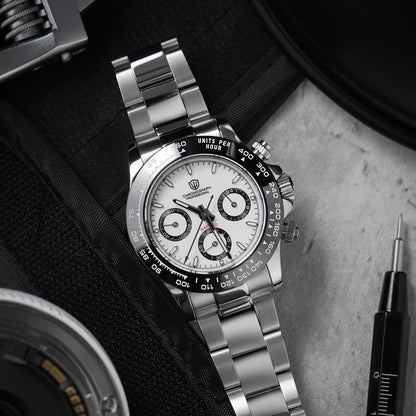 Watchdives WD16500 V2 Men Watch VK63 Quartz Movement Chronograph Wristwatch Stainless Steel Sapphire Crystal Luminous Watches