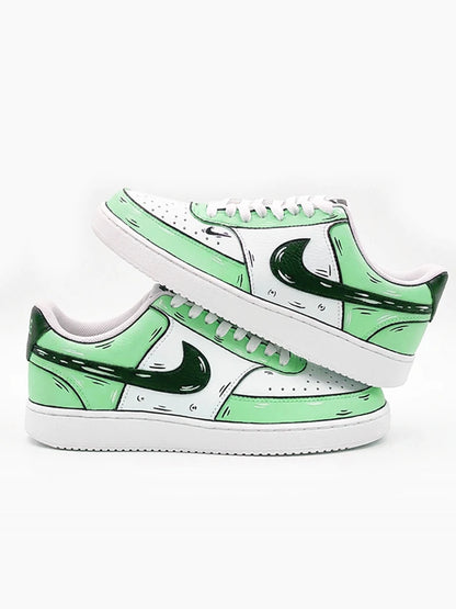 Custom Sneakers NIKE COURT VISION  Messy Line Design Wild Romantic Dream Comic Pattern Couple Matching Shoes Unisex retro shoes