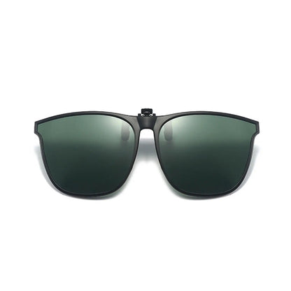 New Polarized Flip-up Sunglasses Clips For Myopia Glasses Retro Big Size Square TAC Material Glasses Clip-on Sunglass Clip
