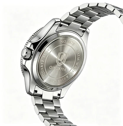QINGXIYA Top Original Men Quartz Watches for Men Waterproof Calendar Stainless Steel Quartz Men Luxury Watch Luminous Wristwatch