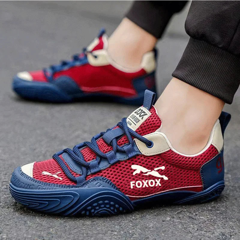 Zapatillas de running para hombre transpirables con parte superior de malla ligera, suela suave y cómoda, calzado deportivo casual de verano a la moda