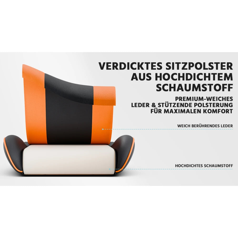 Ergonomic Computer Gaming Chair with Waist Support, Breathable PU Leather Office Chair, Seat Height and Backrest Adjustable