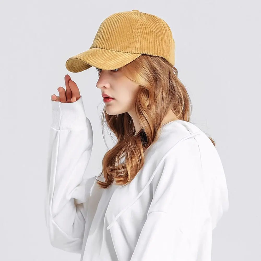 Unisex corduroy baseballpet, verstelbare zonnehoed, hiphop-pet voor heren