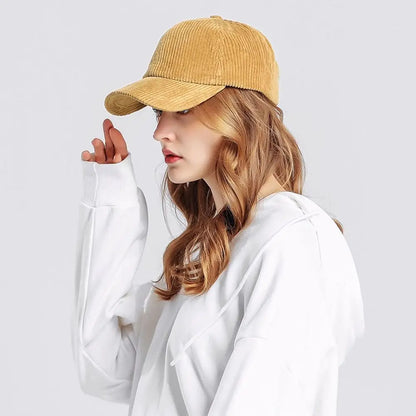 Unisex corduroy baseballpet, verstelbare zonnehoed, hiphop-pet voor heren