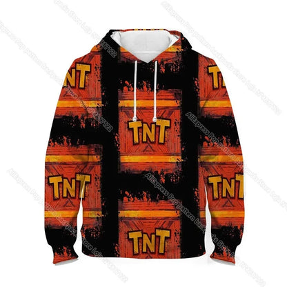 Kids Crash Bandicoot On the Run Hoodies Spring Boys Girls Cartoon Anime Sweatshirt Children Tops Coat Toddler Pullovers