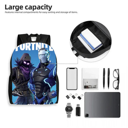 Fortnite 3-piece cartoon set, unisex, includes: Backpack, Crossbody bag, And pencil case  Lightweight and large capacity