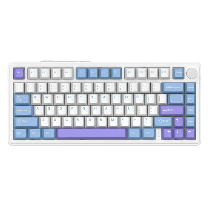 Teclado mecánico ATTACK SHARK X85 Tri-mode Gasket 75% con perilla CNC, acolchado de 5 capas, hot-swappable, retroiluminación RGB y NKRO