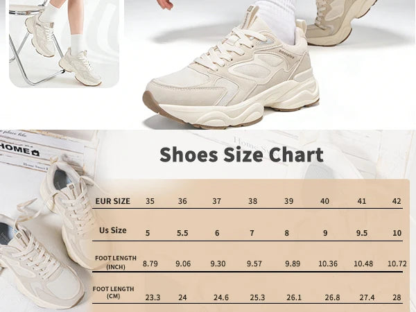 Baasploa Women's Walking Shoes Lightweight Mesh Breathable Sport Shoes Comfortable Soft Leather Casual Sneakers