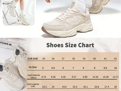 Baasploa Women's Walking Shoes Lightweight Mesh Breathable Sport Shoes Comfortable Soft Leather Casual Sneakers